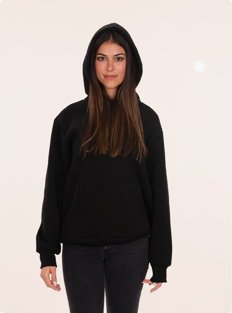 Bianca wear a Milano Hoodie