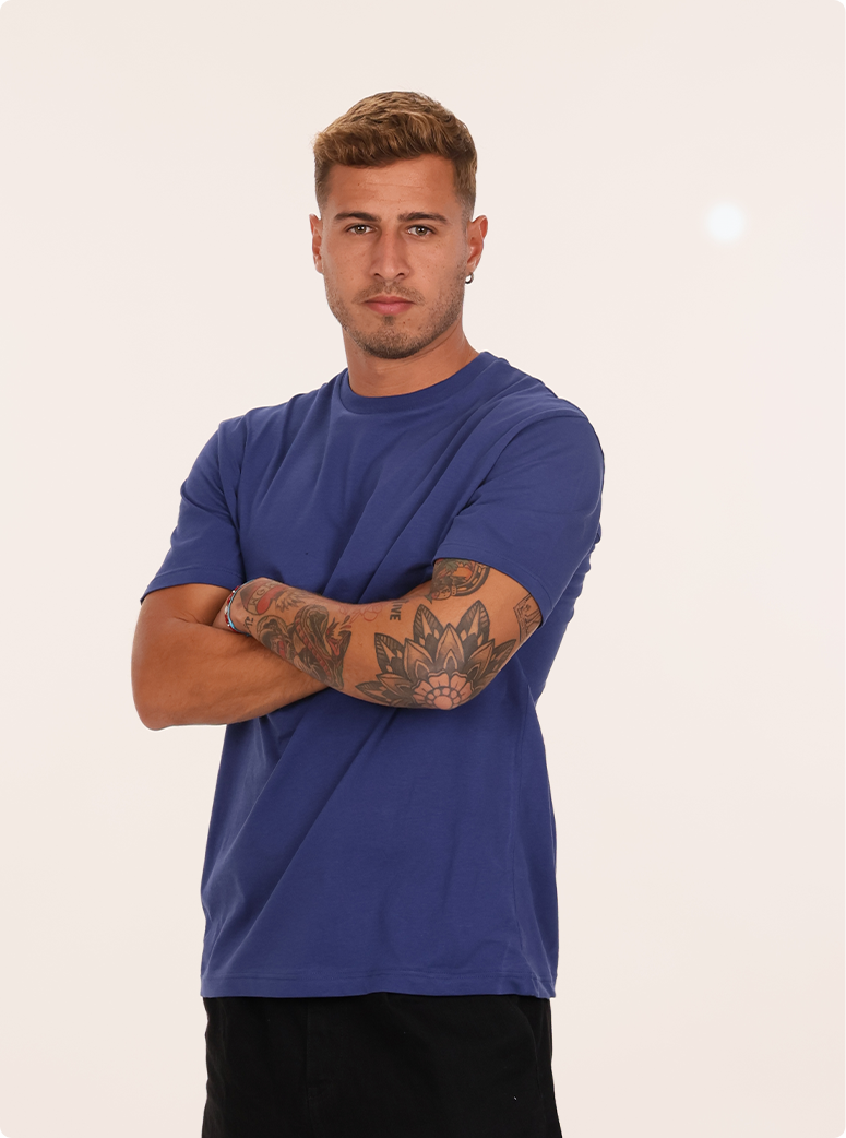 Damien wear a Eleganza Cotton Tee