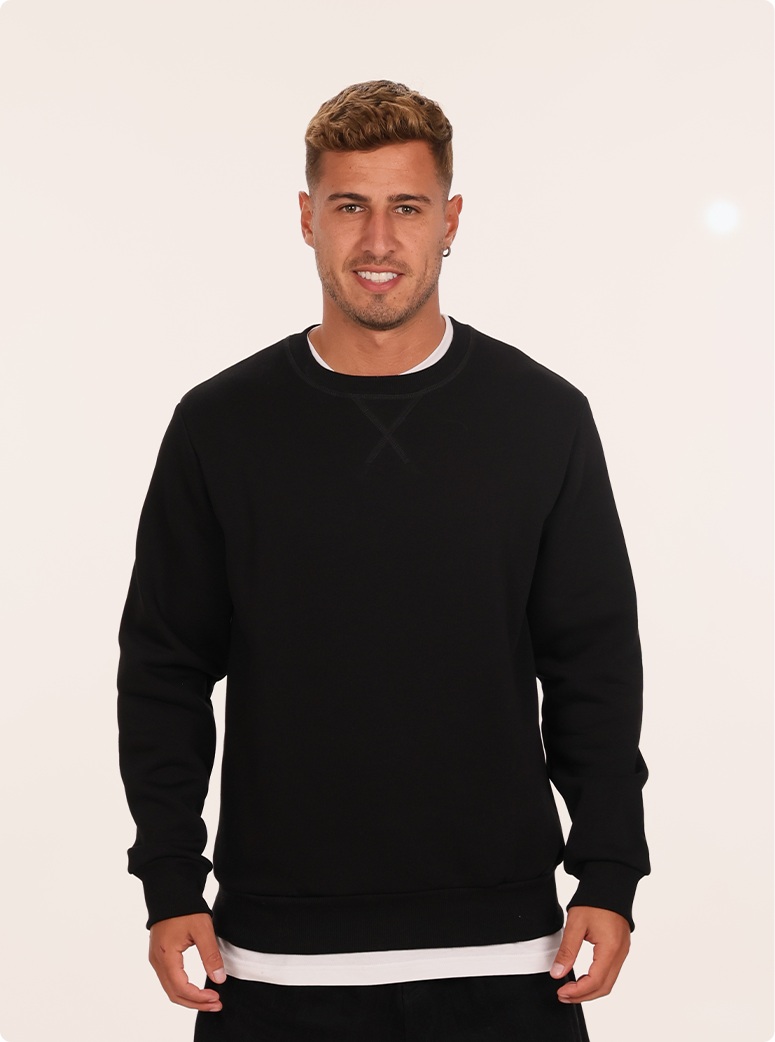 Damien wear a Milano Crewneck