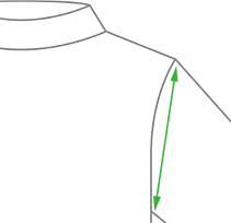 Armhole measuring for Fleece Shirts