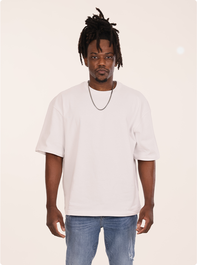 jay wear a 8.1 oz Max Heavyweight Oversized Tee