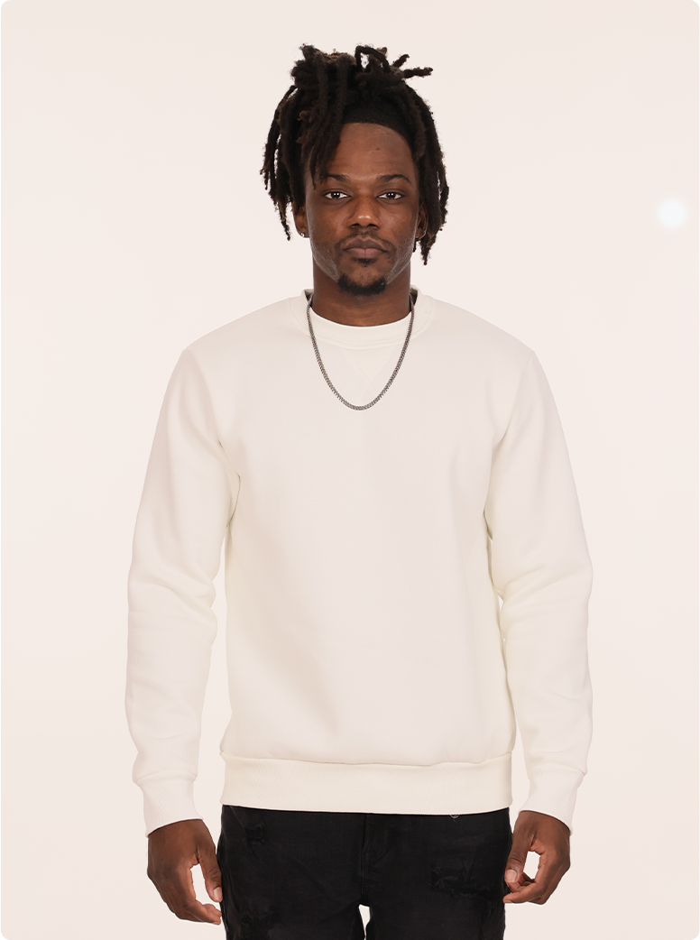 jay wear a Milano Crewneck